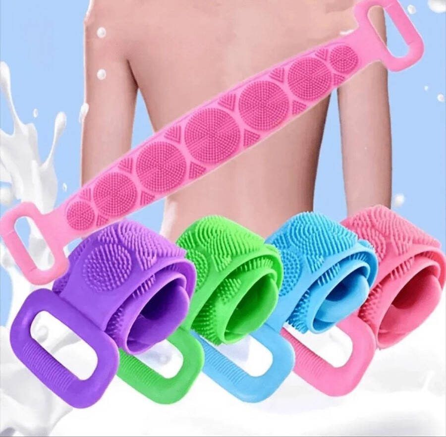 Zachte Exfoliërende Rug Borstel Bad Douche Massage Spa Scrubber Scrub Wassen Body Huidverzorging Badkamer Accessoires wilekeurig kleur