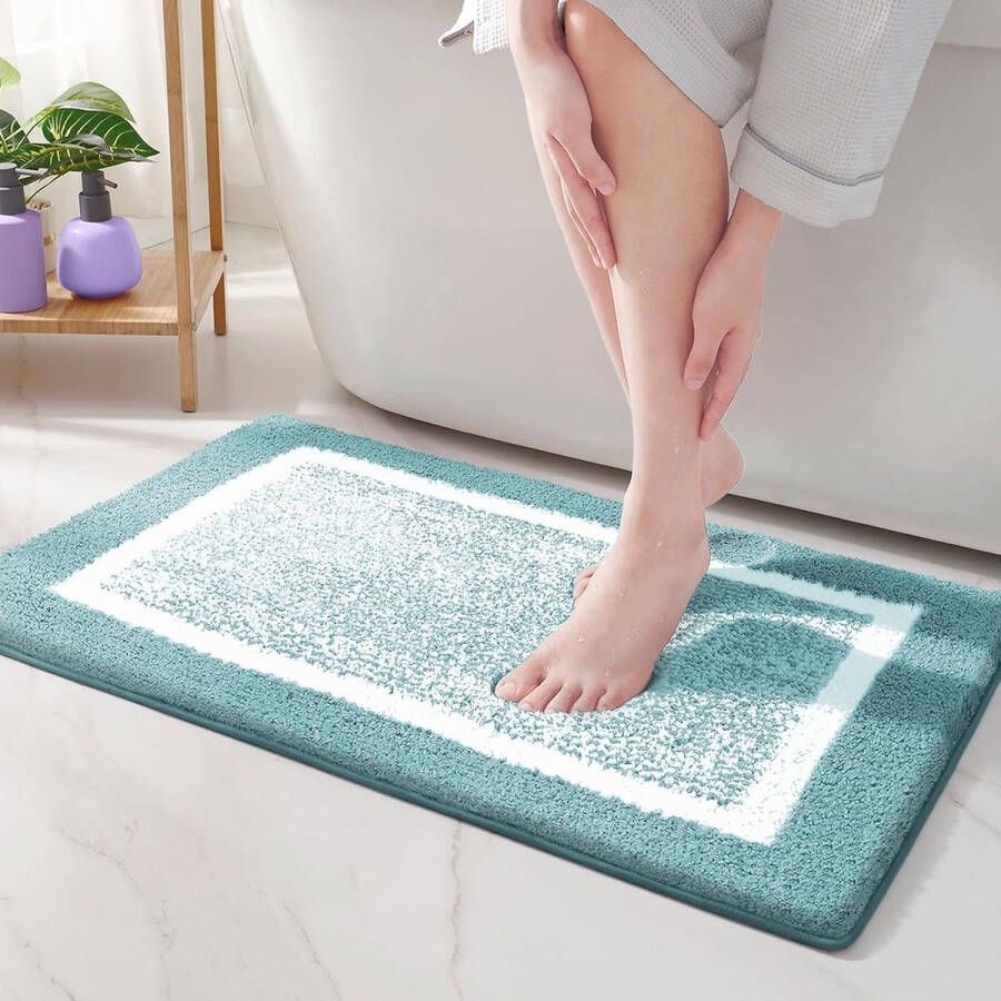 Zachte microvezel badmat antislip badkamertapijt machinewasbaar waterabsorberende badmat hoogpolige tapijten voor douche badkamer