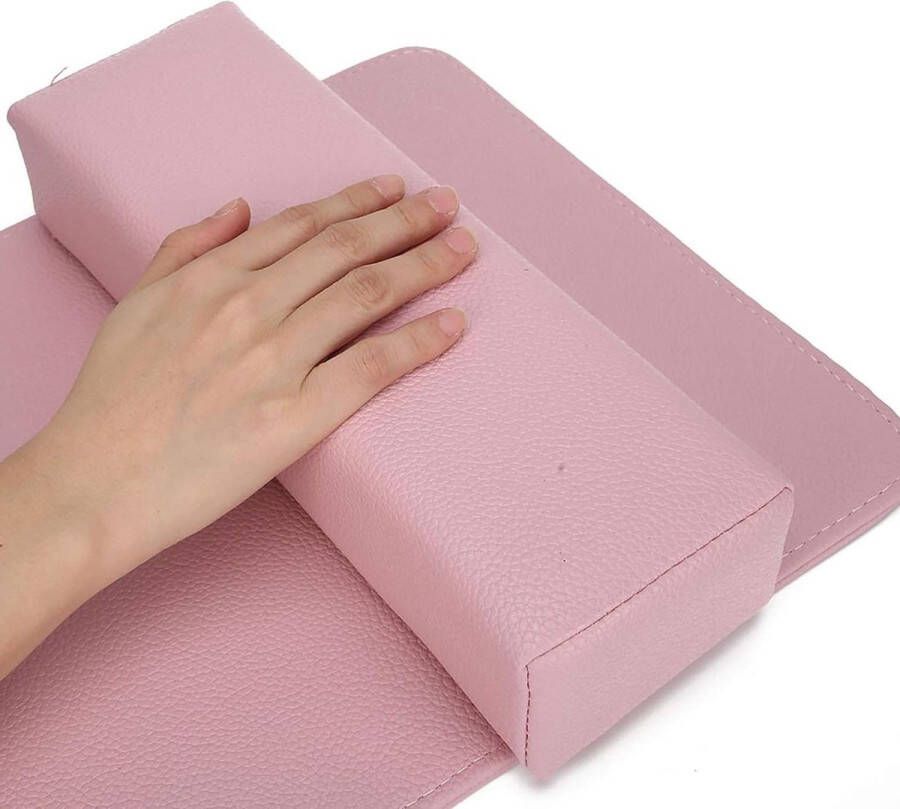 Zachte Nail Art Manicure Hand Pad Hand Kussen Armsteun Roze Mat Set Schoonheidssalon Tool Station