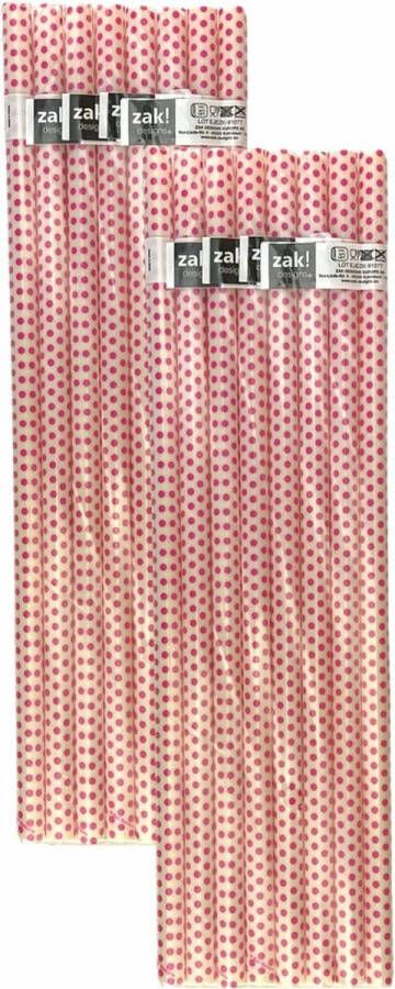 Merkloos Sans marque Zak Design Zwirl Rietjes Herbruikbare rietjes 22 5 cm Ø 7mm Fuchsia 16 stuks