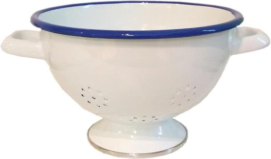 Zeef doorslag met voet Nostalgisch design Wit Ø21 cm
