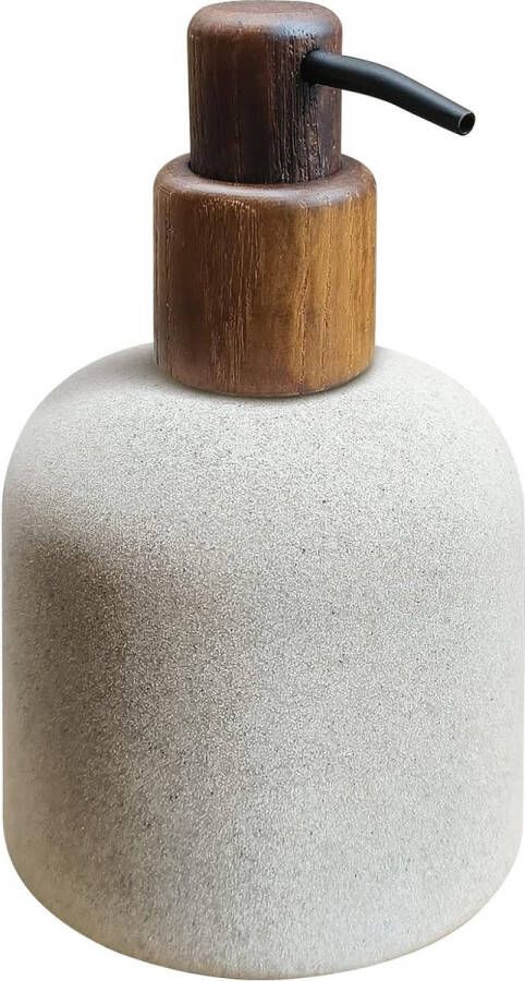 Zeepdispenser 250 ml Japanse stijl voor badkamer eenvoudig te vullen spoelvloeistofdispenser geldispenser voor keukenspoelbak navulbare shampoo- en conditionerflessen met houten pomp