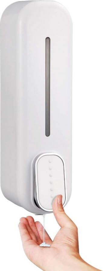 Zeepdispenser 300ml Badkameraccessoire Zeeppompje Vrijstaand Shampoo Dispenser wit Zeepdispenser wandmontage Soap Dispenser Manual Soap Dispenser ABS Douche Keuken