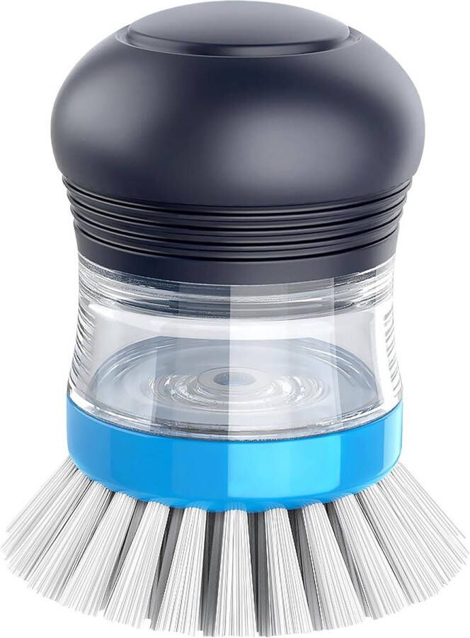 Zeepdispenser palmborstel keukenborstel voor afwasbak pan gootsteen reiniging verpakking van 1 marineblauw blauw