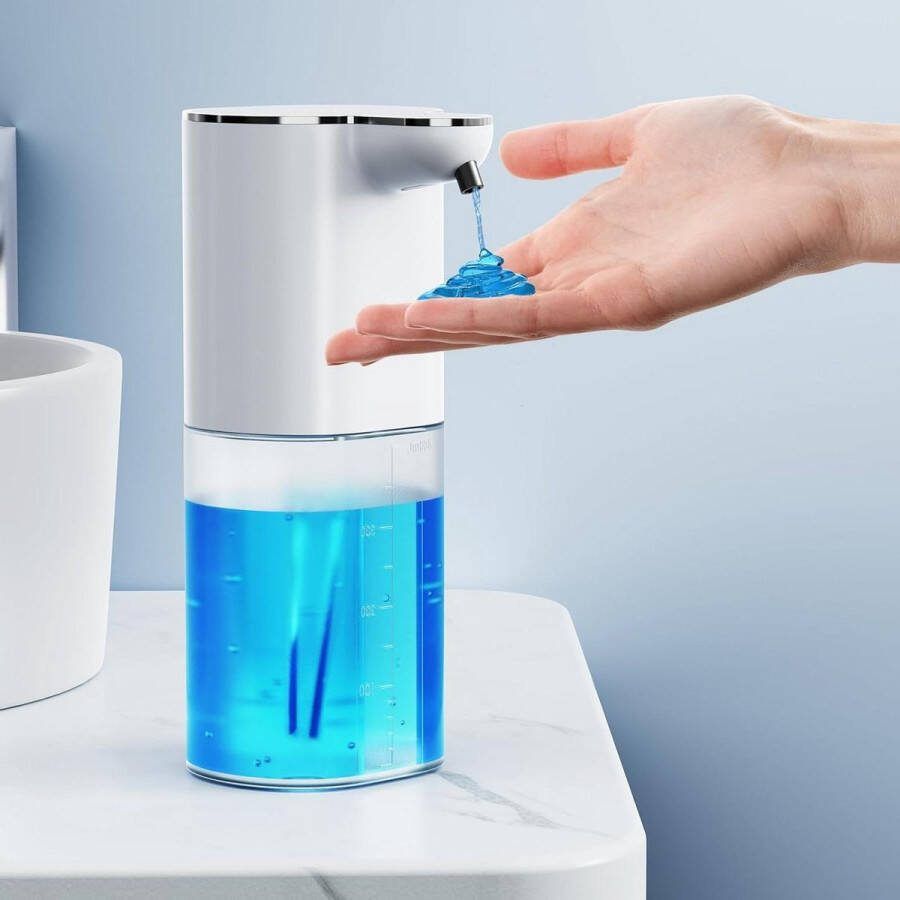 Zeepdispenser wandmontage Automatische 1500 mAh elektrische wandbevestiging-contactloos-400 ml met sensor USB-oplaadbaar voor badkamer keuken kantoor zeepdispenser wandmontage