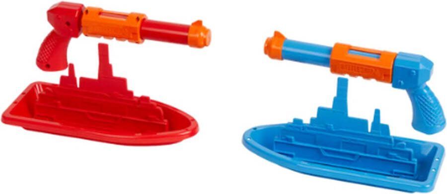 Zeeslag Waterspel Multicolor Kunststof 22 cm Set van 2 Waterpistool Zwembad