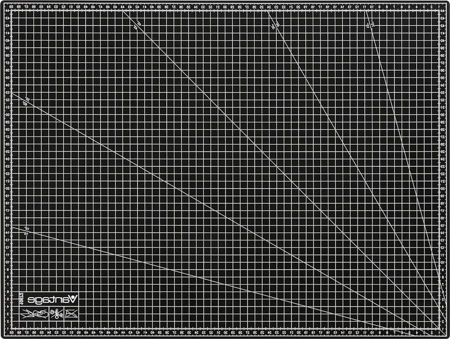 Zelfherstellende Dahle snijmat A2 45 x 60 cm zwart met raster