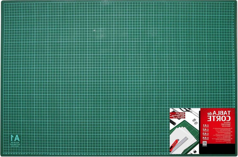 Zelfherstellende dubbelzijdige snijmat patchwork 5-laags naaien en knutselen A1-841 x 594 cm groen