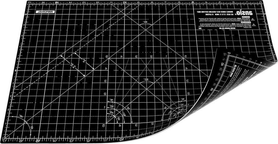 Zelfherstellende Snijmat A3 Dubbelzijdig 5 lagen Quilten-naaien scrapbooking stof & Papercraft-imperiaal metrisch 17 inch x 11 inch 42 cm x 27 cm Zwart