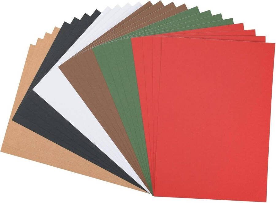 Zelfklevend knutselpapier A4 Kerst kleurenmix 24 stuks bedrukbaar knutselen en hobby's