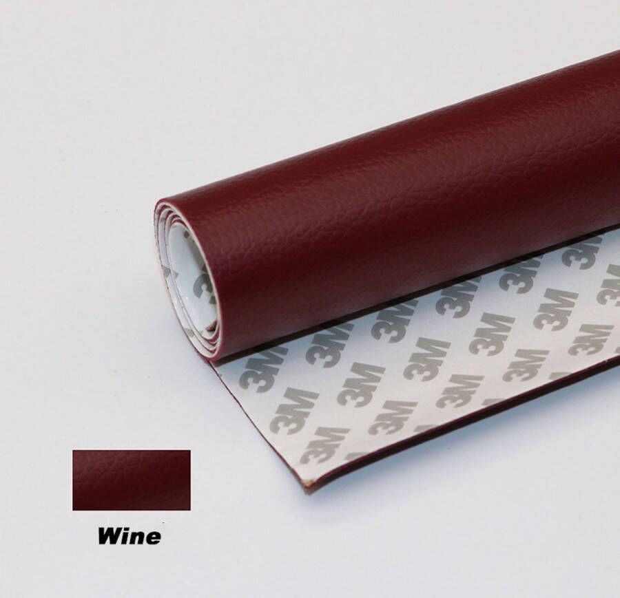 Zelfklevend Kunstleer Bordeaux Wijn rood 20x30cm 3M Sticker Reparatiedoek Reparatie Snel & Eenvoudig Slijtvast Leer reparatie leersticker Sticker meubelreparatie
