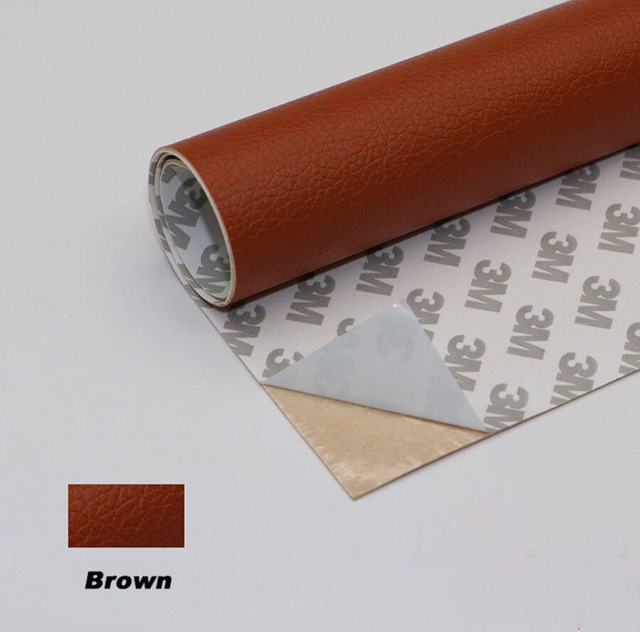 Zelfklevend Kunstleer Cognac Bruin 20x30cm 3M Sticker Reparatiedoek Reparatie Snel & Eenvoudig Slijtvast Leer reparatie leersticker Sticker meubelreparatie Plakbaar kunstleer