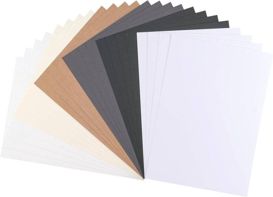 Zelfklevende cardstock A4 knutselpapier kleurenmix 24 stuks bedrukbaar papier