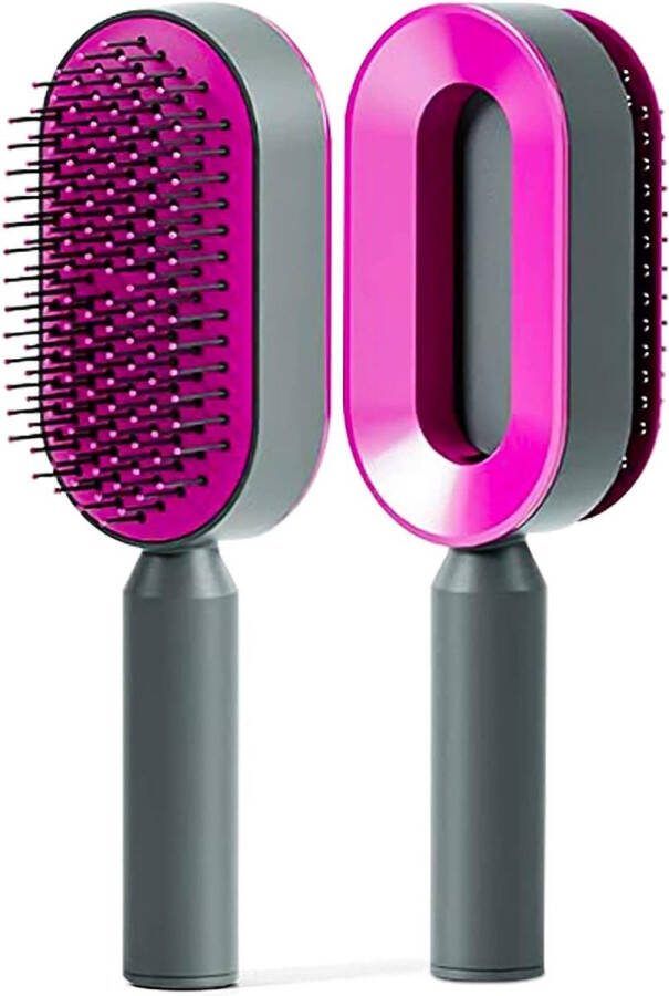 Zelfreinigende haarborstel professionele ontwarrende borstel rond zonder trekken voor vrouwen mannen en kinderen haarborstel elegante look ontwarrend natte borstel 3D Air Cushion