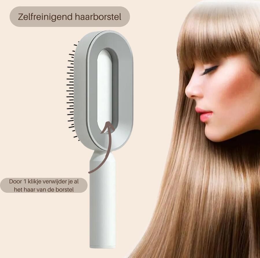 Zelfreinigende haarborstel voor vrouwen Wit 3D-luchtkussen-massageborstel 3D Air Cushion Massager Brush Massage Comb haarborstel haarklitten en knopen zelfreinigende massageborstel