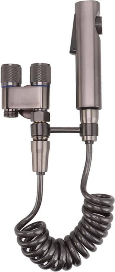 Zeshoekige Hoge Standaard Badkamer Bidet Toilet Sproeier Set Metgezel Volautomatische Slang Grijs Grijze