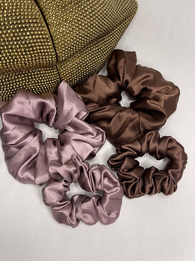 Zijden scrunchie cadeauset Babyshower Kraamcadeau meisje Gender reveal Verjaardagscadeau Minime Scrunchiebox