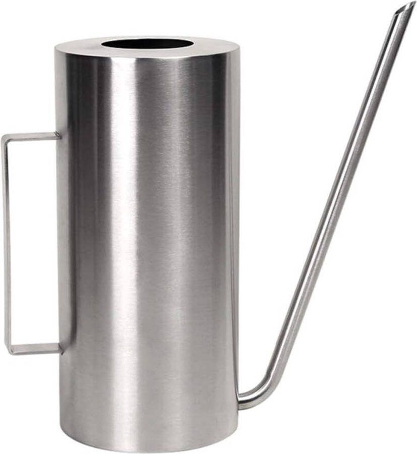 Zilver 1 5 L roestvrijstalen gieter voor kamerplanten vetplanten tuingieter Vintage metalen bloemgieter voor binnen en buiten gieter klein met comfort