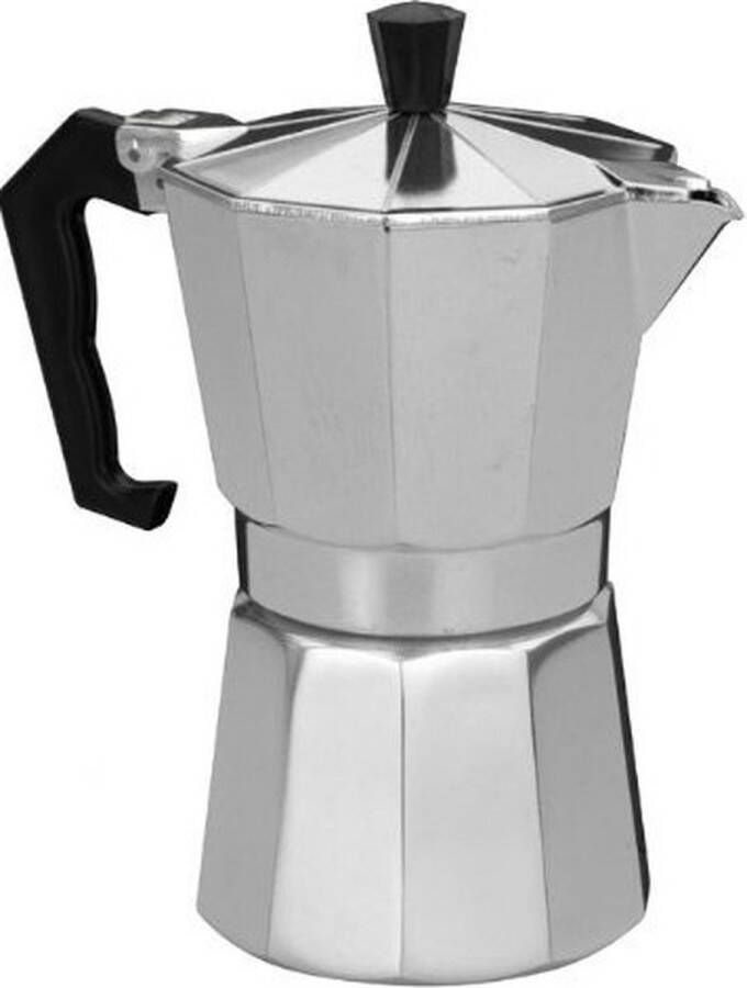 Zilveren percolator voor 3 kopjes Koffiezetapparaat Koffiepercolator