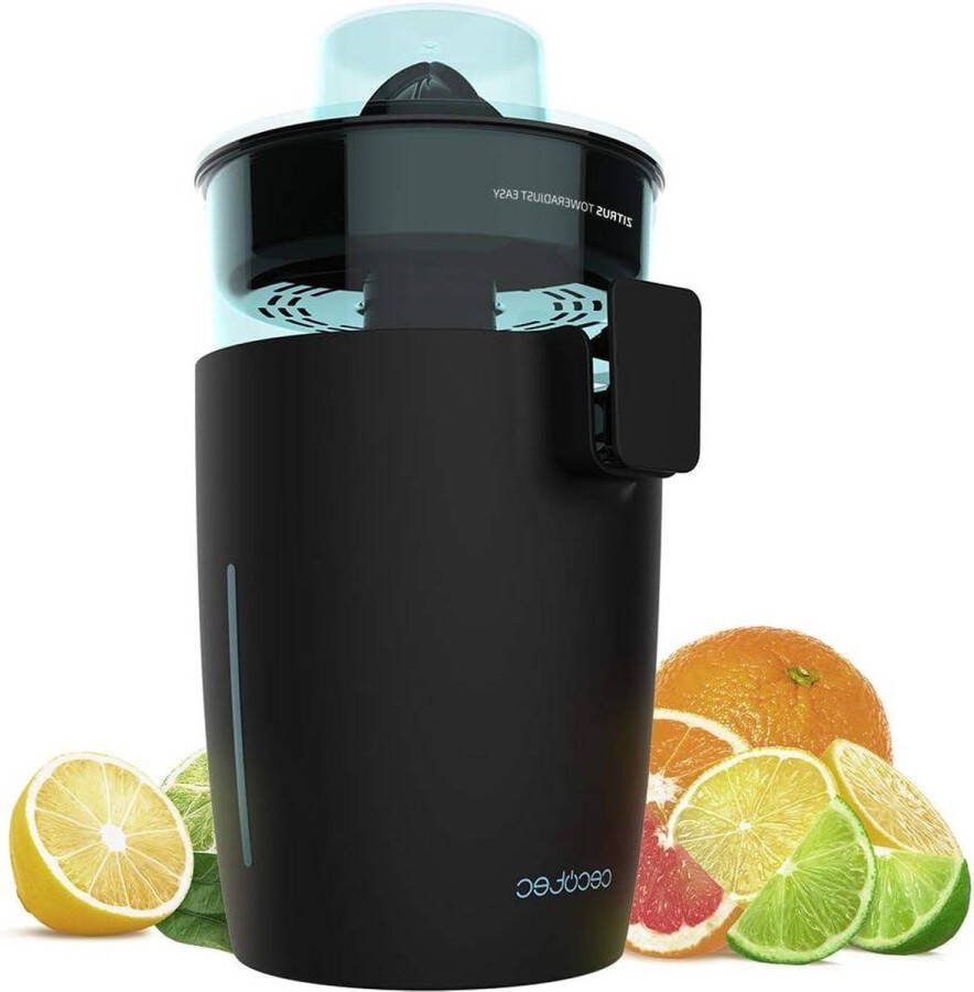 Zitrus Tower Easy Electric Juicer 350 W Power Pulp Regulator Filter 2 Removable Cones BPA Free 0.5 L Capacity Black