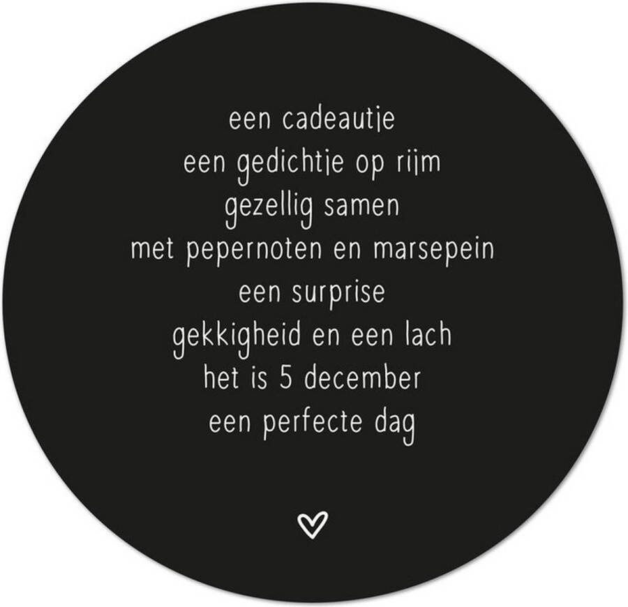 Zoedt Muurcirkel (binnen) Sinterklaas gedicht 20cm