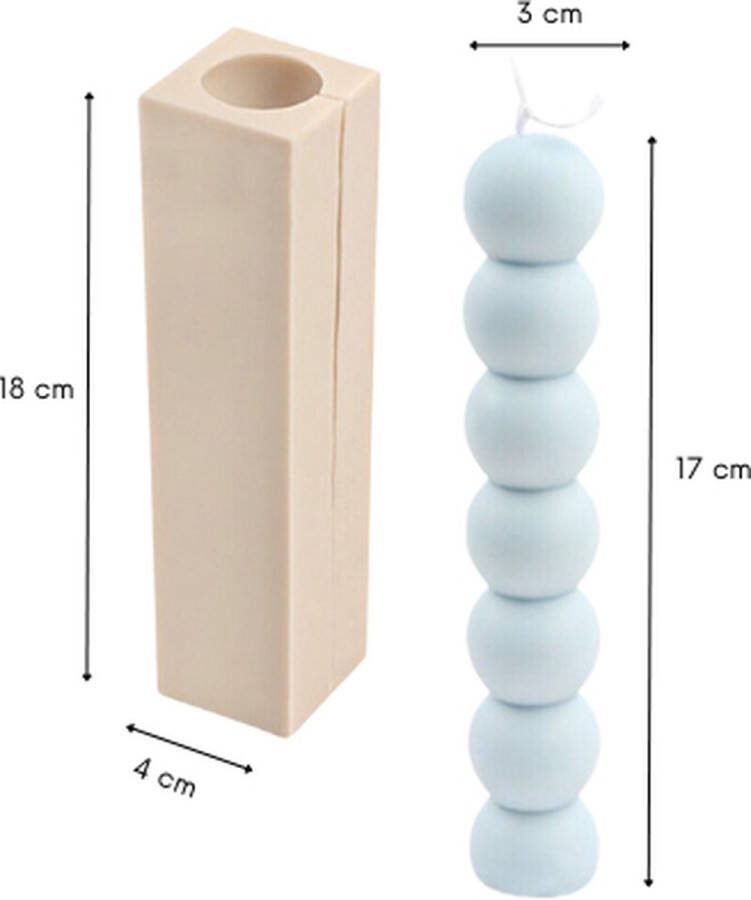 ZoeZo Kaarsmal Bolletjes Dinerkaars Kaars mallen Siliconen mal Dinerkaars Bol Bolletje Zelf kaarsen maken Gips & epoxy gieten Zeep maken
