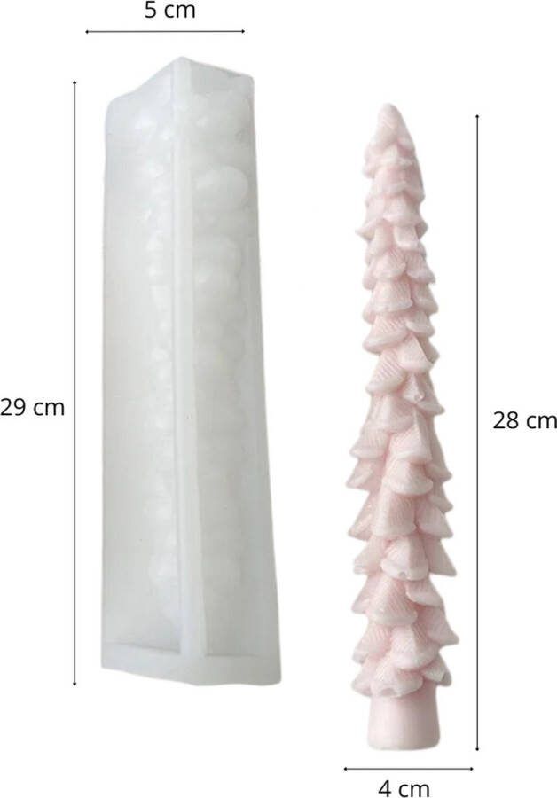 ZoeZo Kaarsmal Dinerkaars Kerstboom Kaars mallen Siliconen mal Kerstboom Christmas Kerst Kerstmis Zelf kaarsen maken Gips & epoxy gieten Zeep maken