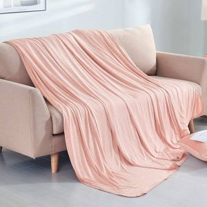Zomer koeldeken koud gevoel Q-Max 0.4 dubbelzijdige koude deken koeldeken voor bedbank reizen 150 * 200cm roze