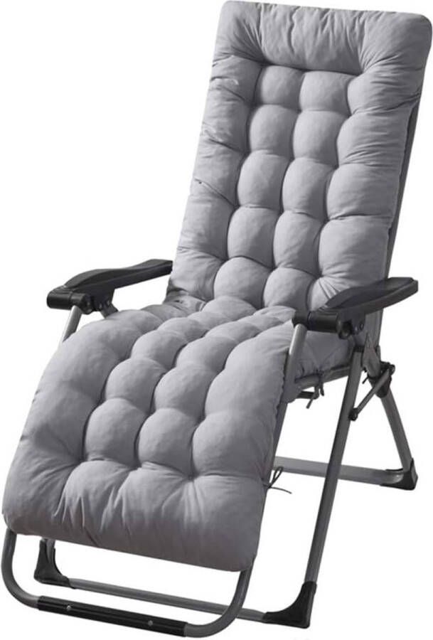 Zonneligstoel met kussens voor tuinstoelen strandstoel zonnebed inklapbaar ideaal voor tuin balkon en terras