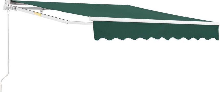 Zonnescherm Roderick Handbediend met Uitschuifbare Arm 300x250 cm Donkergroen UV Bescherming Weerbestendig
