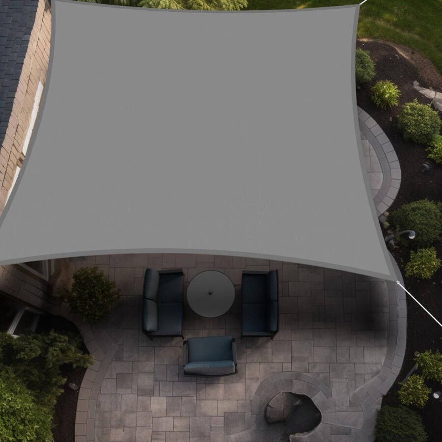 Zonneschermzeil 2 x 3 m rechthoekig luifel waterdicht schaduwzeil tuinluifel 95% UV-blokkering met gratis touw zonnezeil voor buiten tuin terras binnenplaats pergola balkon feest