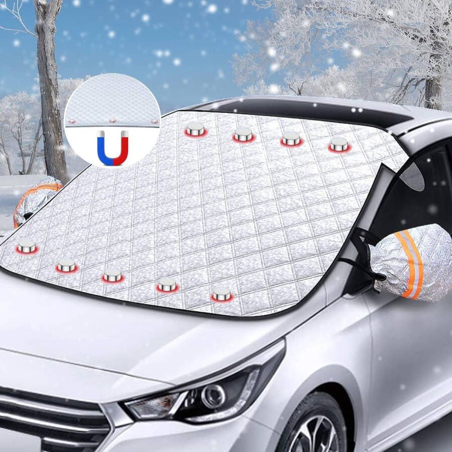 Zonwering auto voorruit voorruitafdekking met 9 magneten voorruitafdekking auto voorruit afdekking zonneklep winter tegen sneeuw