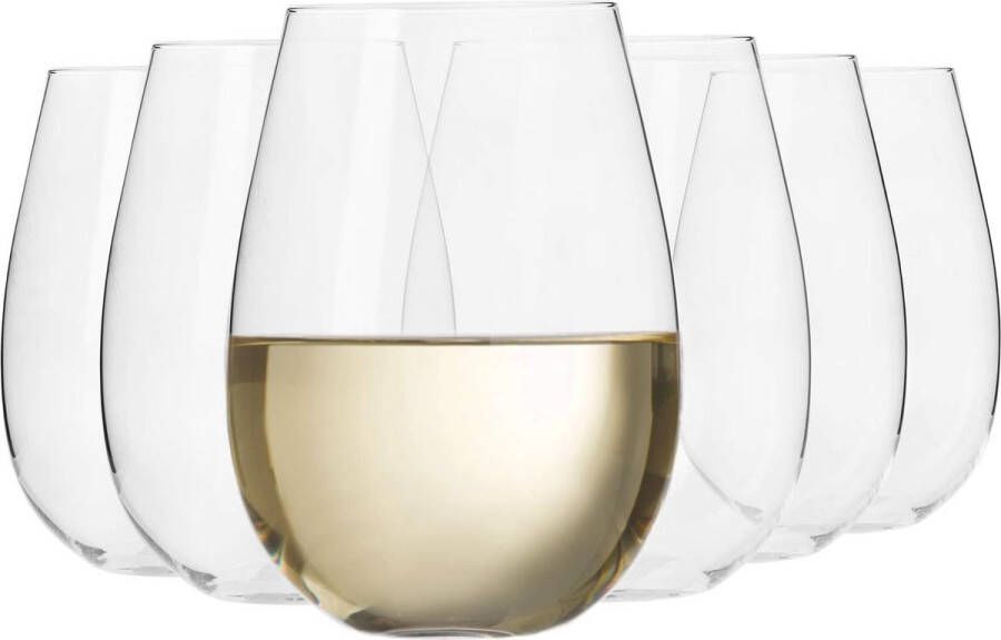 Zoonder Hoog Witte Wijnglazen Set van 6 500 ml Harmony Collectie Perfect voor Thuis Restaurants en Feesten Vaatwasser Bestendig