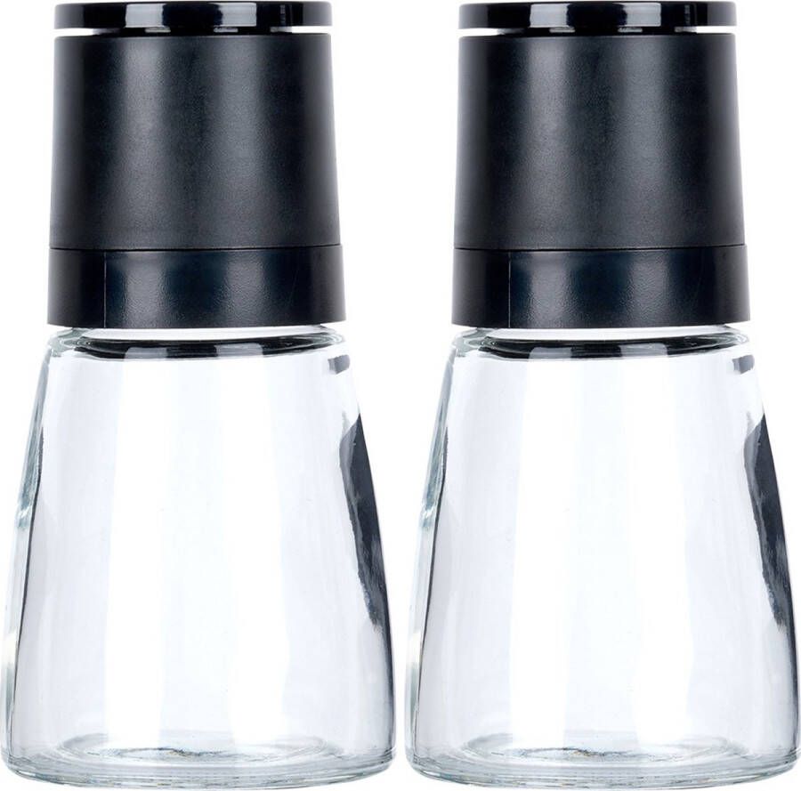 Zout- en Pepermolen Glas 2 stuks Peper- en Zoutmolen Kruidenmolen Zout en Peper Molen