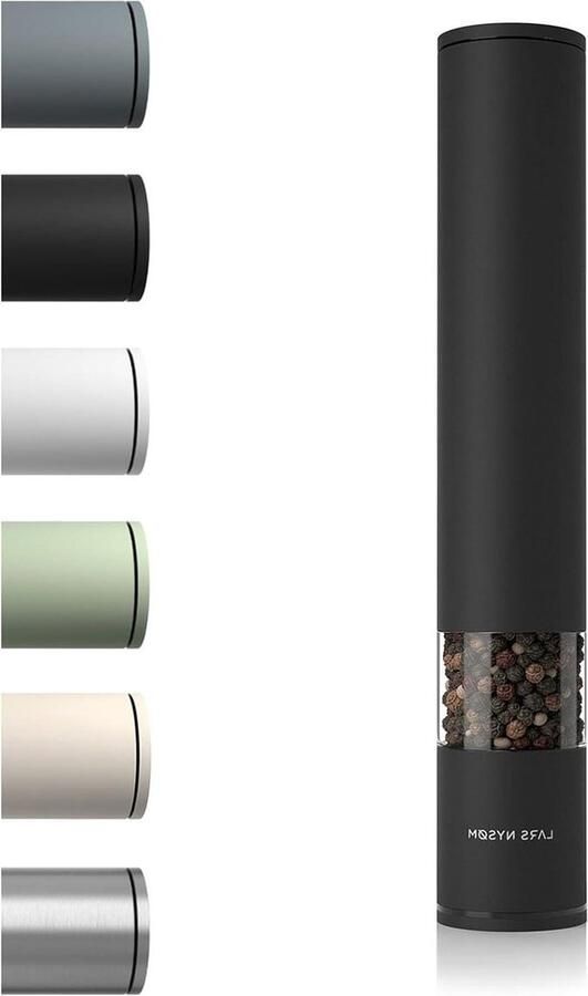 Zout-pepermolen handmatig groot instelbare keramische molen Design kruidenmolen (Onyx Black) 288cm Wooden grinder with a diameter