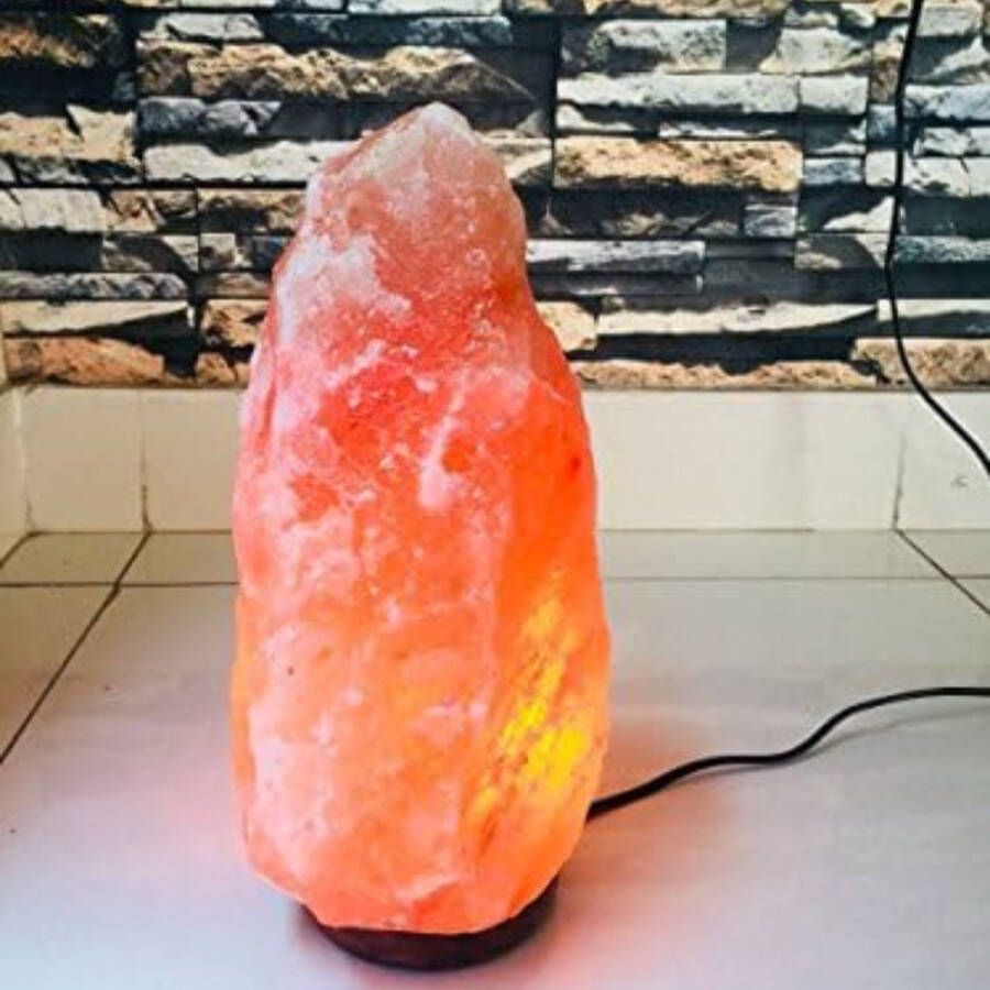 Zoutlamp Himalayazout Zoutlamp Nachtlampje Himalaya Zoutlamp Zoutsteen Lamp 4-6 kg 22-27cm Roze oranje wit