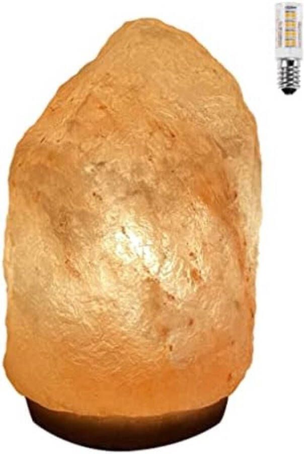 Zoutlamp Himalayazout Zoutlamp Nachtlampje Himalaya Zoutlamp Zoutsteen Lamp 5-7 kg + 1 reserve ledlamp Europese stekker