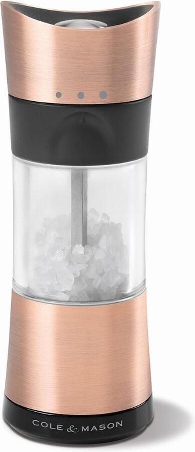 Zoutmolen Koper Precision+ Instelbare Maling 154mm Ontdek de perfecte maling met deze prachtige koperen zoutmolen. Met precisie-instellingen en een elegant ontwerp gegarandeerd voor het leven