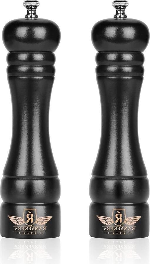 Zoutmolen Pepermolen van Natuurlijk Beukenhout Keramisch Roestvrijstalen Maalmechanisme 22cm