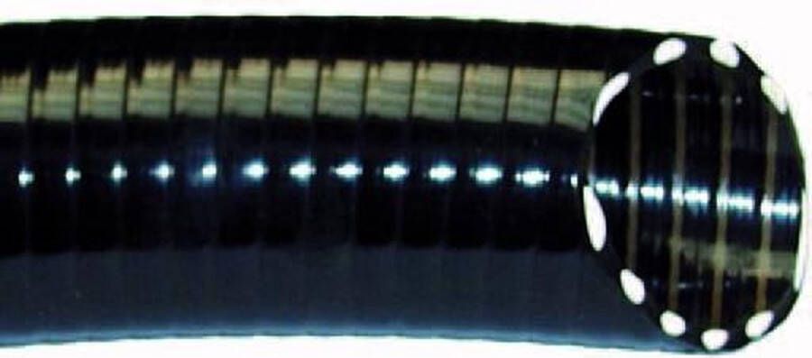 Zuig persslang zwart met spiraal 38mm (per meter)