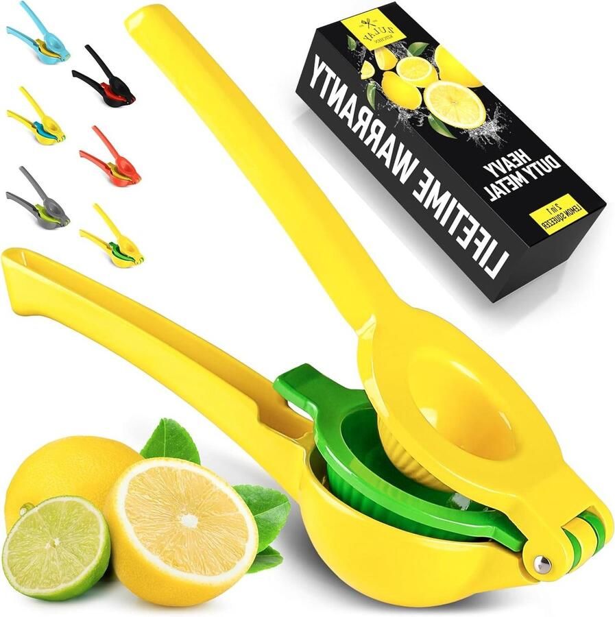 Zulay 2-in-1 metalen citruspers- met maximale extractie- hand citruspers- robuuste hand citruspers