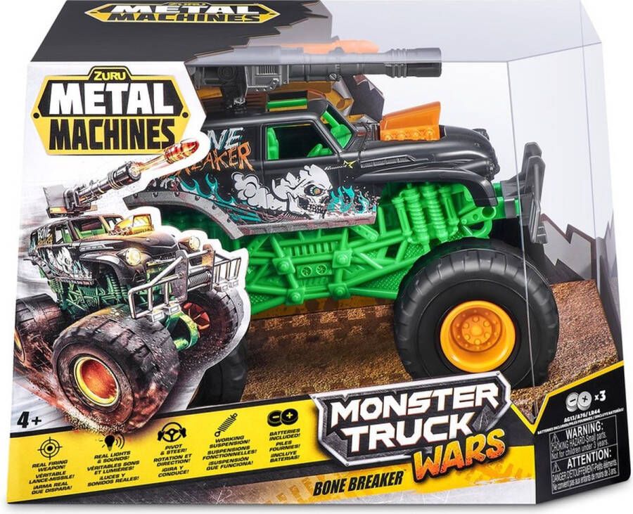 ZURU Metal Machines Monster Truck Wars Bone Breaker Vanaf 3 Jaar