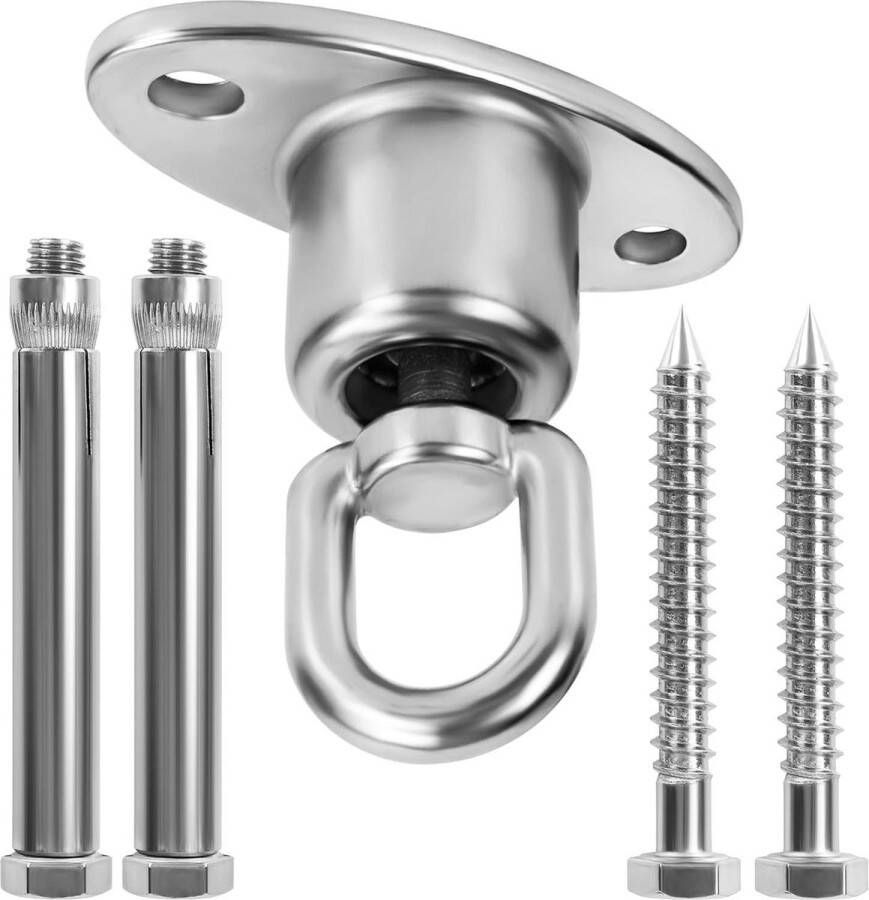 Zware Kwaliteit Stille Gelagerde Schommel Hanger RVS 360° Roterende Swivel 540 kg Capaciteit Voor Houten Schommels Yoga Hangmat rotating ceiling hook