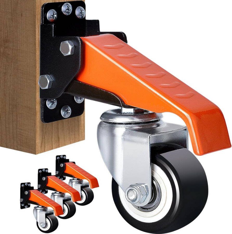 Zware zwenkwielen transportwielen looprol voor werkbank 300 kg 63 5 mm 4 stuks