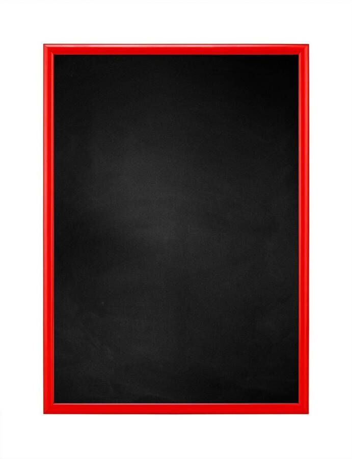 Zwart Krijtbord met Aluminium Lijst Rood 31 x 41 cm Lijstbreedte: 10 mm Vlak