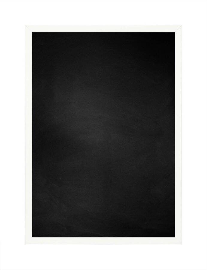 Zwart Krijtbord met Aluminium Lijst Wit 41 x 61 cm Lijstbreedte: 10 mm Vlak