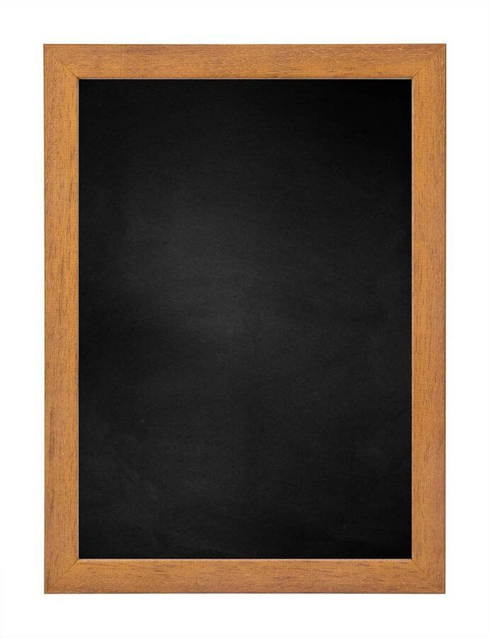 Zwart Krijtbord met Houten Lijst Beuken 43 x 63 cm Lijstbreedte: 20 mm Vlak