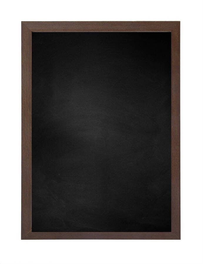 Zwart Krijtbord met Houten Lijst Koloniaal 52 x 72 cm Lijstbreedte: 15 mm Vlak