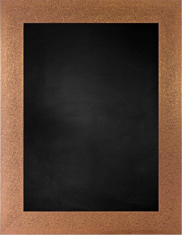 Zwart Krijtbord met Polystyrene Lijst Brons 56 x 76 cm Lijstbreedte: 80 mm Structuur