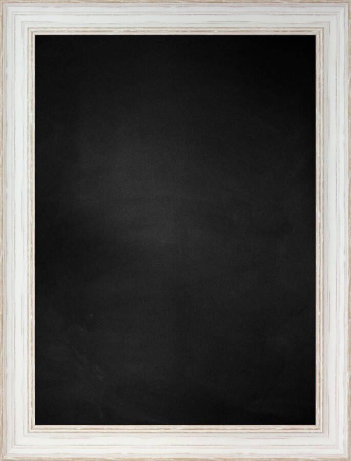 Zwart Krijtbord met Polystyrene Lijst Bruin Wit 51 x 71 cm Lijstbreedte: 55 mm Diep